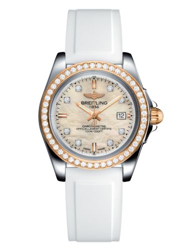 Breitling C7133053/A803/164S/A14S.1 : Galactic 32 Sleek Edition Stainless Steel / Rose Gold / Diamond / Pearl Diamond / Rubber