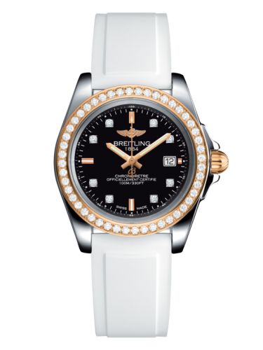 Breitling C7133053/BF64/164S/A14S.1 : Galactic 32 Sleek Edition Stainless Steel / Rose Gold / Diamond / Trophy Black Diamond / Rubber