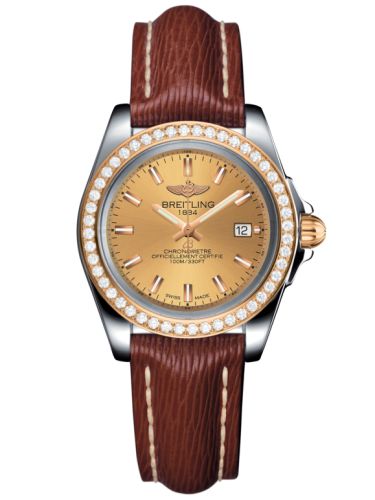 Breitling C7133053/H549/211X/A14BA.1 : Galactic 32 Sleek Edition Stainless Steel / Rose Gold / Diamond / Golden Sun / Sahara