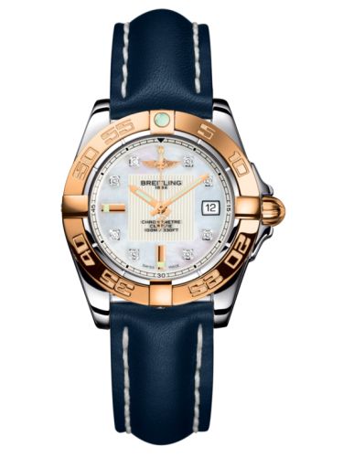 Breitling C71356L2.A712.116X : Galactic 32 Stainless Steel / Rose Gold / Pearl Diamond / Calf