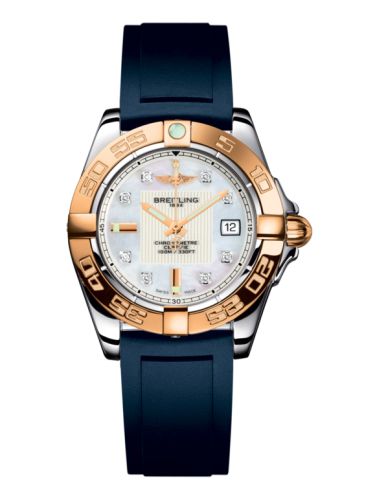 Breitling C71356L2.A712.141S : Galactic 32 Stainless Steel / Rose Gold / Pearl Diamond / Rubber