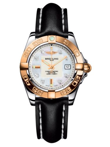 Breitling C71356L2.A712.408X : Galactic 32 Stainless Steel / Rose Gold / Pearl Diamond / Calf