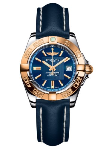 Breitling C71356L2.C813.116X : Galactic 32 Stainless Steel / Rose Gold / Metallica Blue / Calf