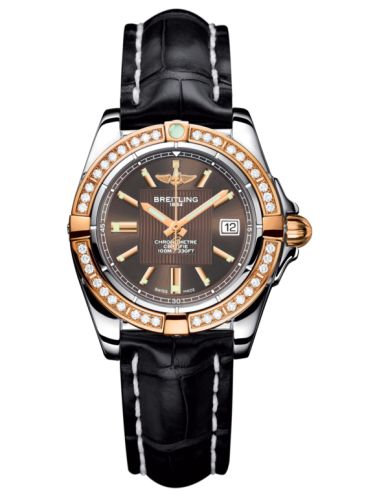 Breitling C71356LA.Q581.777P : Galactic 32 Stainless Steel / Rose Gold / Diamond / Solar Bronze / Croco