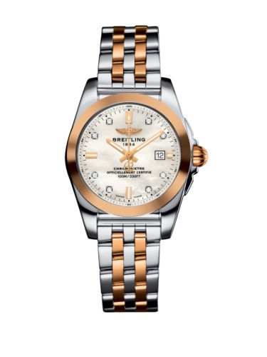 Breitling C7234812/A792/791C : Galactic 29 Stainless Steel / Rose Gold / Pearl Diamond / Bracelet