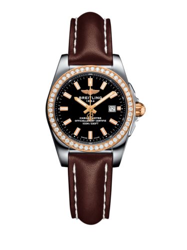 Breitling C7234853/BF32/484X/A12BA.1 : Galactic 29 Stainless Steel / Rose Gold / Diamond / Trophy Black / Calf