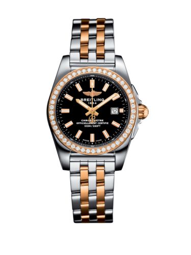 Breitling C7234853/BF32/791C : Galactic 29 Stainless Steel / Rose Gold / Diamond / Trophy Black / Bracelet