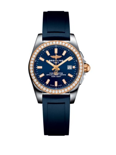 Breitling C7234853/C950/287S/A12S.1 : Galactic 29 Stainless Steel / Rose Gold / Diamond / Horizon Blue / Rubber