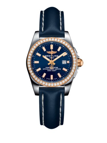 Breitling C7234853/C950/486X/A12BA.1 : Galactic 29 Stainless Steel / Rose Gold / Diamond / Horizon Blue / Calf