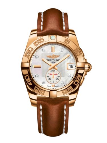 Breitling H3733012.A725.412X : Galactic 36 Automatic Rose Gold / Pearl Diamond / Calf