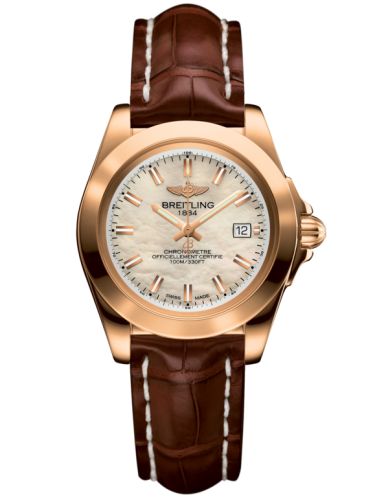 Breitling H7133012.A802.778P : Galactic 32 Sleek Edition Rose Gold / Pearl / Croco