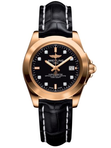 Breitling H7133012.BF64.777P : Galactic 32 Sleek Edition Rose Gold / Trophy Black Diamond / Croco