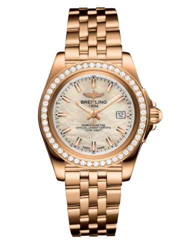 Breitling H7133053.A802.792H : Galactic 32 Sleek Edition Rose Gold / Diamond / Pearl / Bracelet
