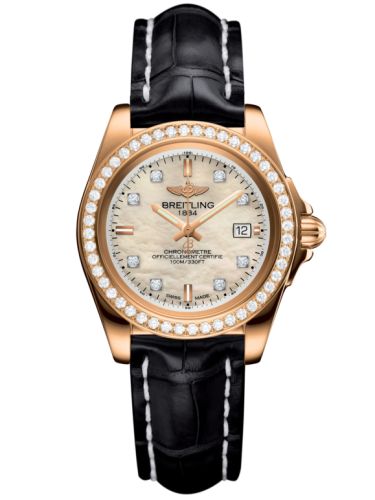 Breitling H7133053.A803.777P : Galactic 32 Sleek Edition Rose Gold / Diamond / Pearl Diamond / Croco