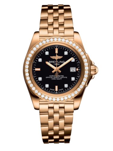 Breitling H7133053.BF64.792H : Galactic 32 Sleek Edition Rose Gold / Diamond / Trophy Black Diamond / Bracelet