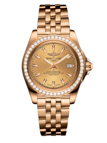 Breitling H7133053.H549.792H : Galactic 32 Sleek Edition Rose Gold / Diamond / Golden Sun / Bracelet
