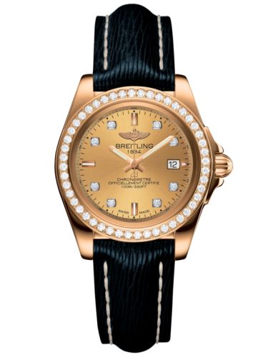 Breitling H7133053.H550.210X : Galactic 32 Sleek Edition Rose Gold / Diamond / Golden Sun Diamond / Sahara