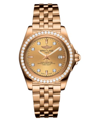 Breitling H7133053.H550.792H : Galactic 32 Sleek Edition Rose Gold / Diamond / Golden Sun Diamond / Bracelet