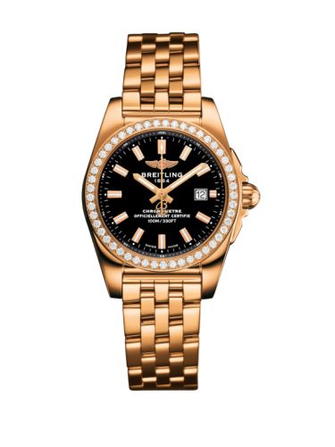 Breitling H7234853.BF32.791H : Galactic 29 Rose Gold / Diamond / Trophy Black / Bracelet