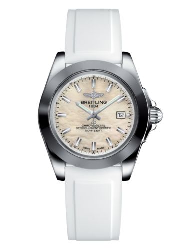 Breitling W7133012/A800/164S/A14S.1 : Galactic 32 Sleek Edition Stainless Steel / Pearl / Rubber