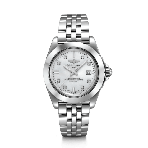 Breitling W71330121A1A1 : Galactic 32 Sleek Edition Stainless Steel / Pearl Diamond / Bracelet