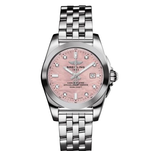 Breitling W7234812/K532/791A : Galactic 29 Stainless Steel / Pink MOP / Japan Special Edition