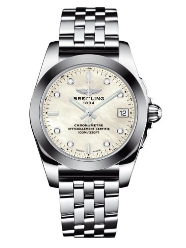 Breitling W7433012.A780.376A : Galactic 36 Stainless Steel / SleekT / Pearl Diamond / Bracelet