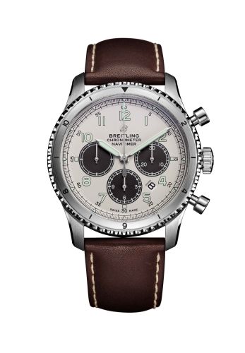 Breitling AB01171A1G1X1 : Navitimer 8 B01 Chronograph 43 Stainless Steel / Silver / Calf