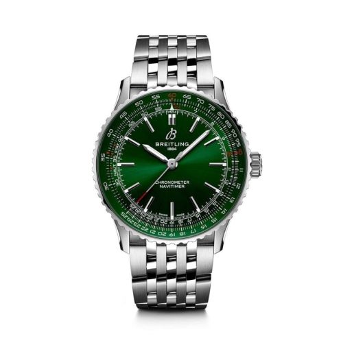 Breitling A17329371L1A1 : Navitimer Automatic 41 Automatic Stainless Steel / Green / Bracelet