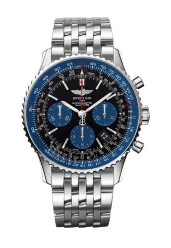 Breitling AB012116/BE09/447A : Navitimer 01 43 Stainless Steel / Blue Edition / Bracelet