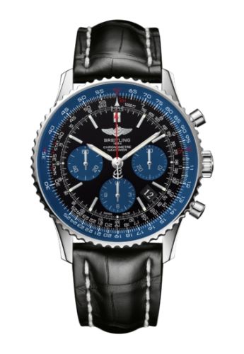 Breitling AB012116/BE09/743P/A20BA.1 : Navitimer 01 43 Stainless Steel / Blue Edition / Croco / Pin