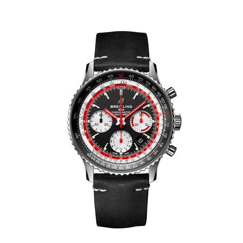 Breitling AB01211B1B1X1 : Navitimer 1 B01 Chronograph 43 Stainless Steel / Airline Editions SwissAir / Calf / Pin