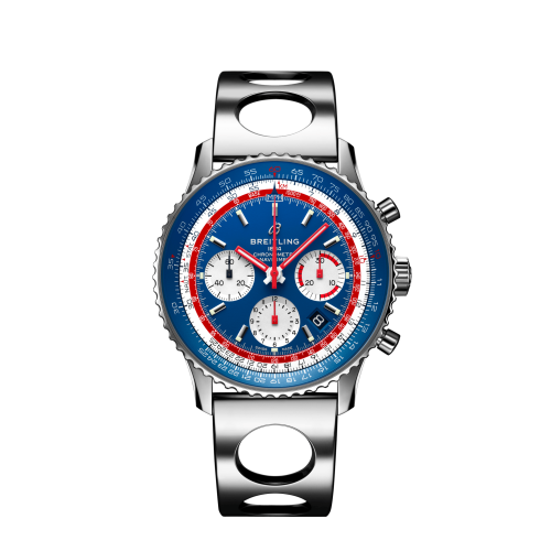 Breitling AB01212B1C1A2 : Navitimer 1 B01 Chronograph 43 Stainless Steel / Airline Editions Pan Am / Air Racer