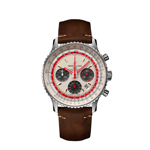 Breitling AB01219A1G1X1 : Navitimer 1 B01 Chronograph 43 Stainless Steel / Airline Editions TWA / Calf / Pin