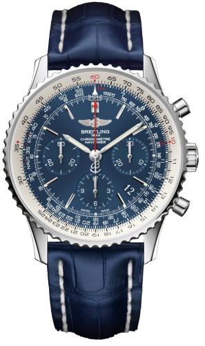 Breitling AB012512/C864/732P/A20BA.1 : Navitimer 01 43 Stainless Steel / Blue Sky / Croco / Pin