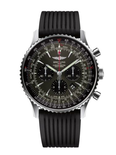 Breitling AB01271A.F570.252S : Navitimer 01 46 Stainless Steel / Stratos Grey / Rubber