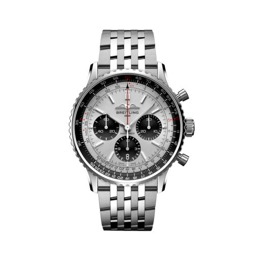 Breitling AB0138241G1A1 : Navitimer B01 Chronograph 43 Stainless Steel / Silver / Bracelet