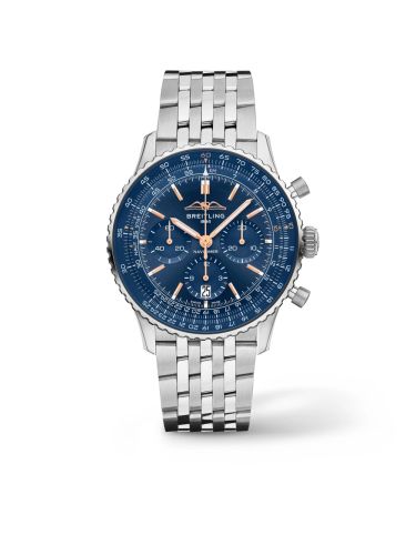 Breitling AB01387A1C1A1 : Navitimer B01 Chronograph 43 Stainless Steel / Wempe Signature Collection / Bracelet