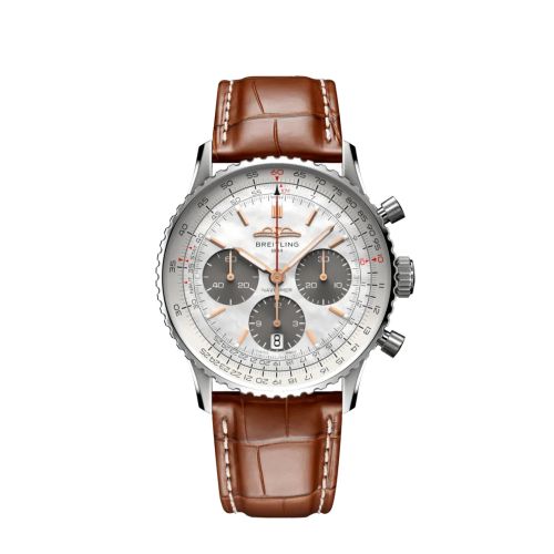 Breitling AB0139211A1P1 : Navitimer B01 Chronograph 41 Stainless Steel / MOP Japan / Alligator