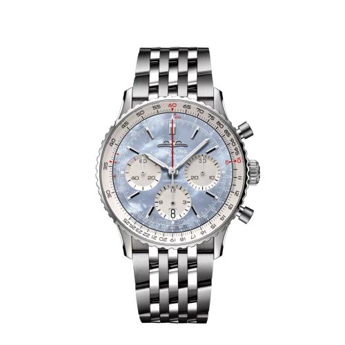 Breitling AB0139211C2A1 : Navitimer B01 Chronograph 41 Stainless Steel / Blue MOP Japan / Bracelet