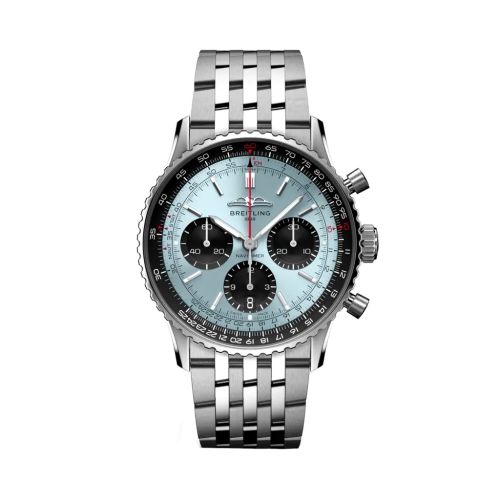 Breitling AB0139241C2A1 : Navitimer B01 Chronograph 41 Stainless Steel / Ice Blue / Bracelet