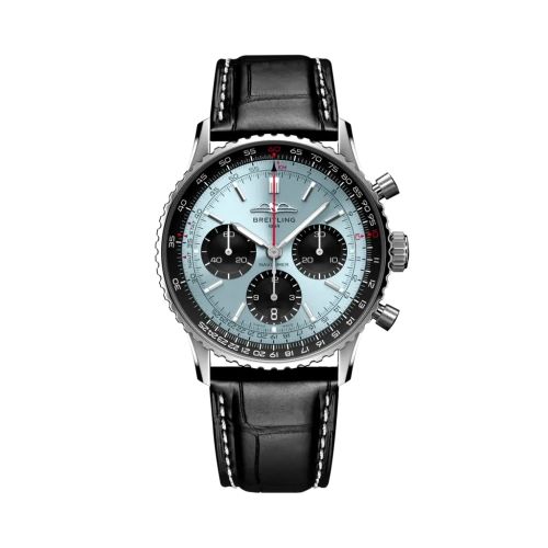 Breitling AB0139241C2P1 : Navitimer B01 Chronograph 41 Stainless Steel / Ice Blue / Alligator