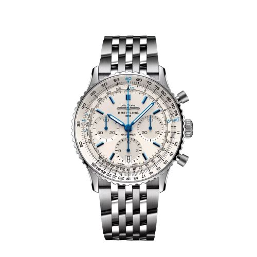 Breitling AB0139A71G1A1 : Navitimer B01 Chronograph 41 Stainless Steel / White - Boutique / Bracelet