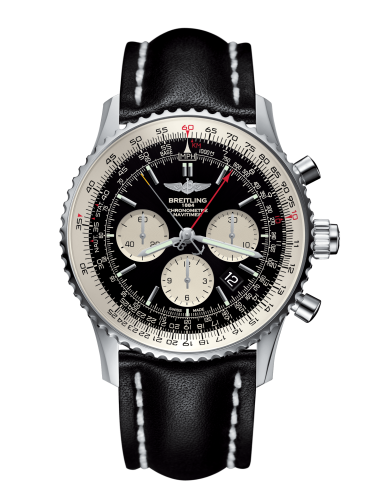 Breitling AB031021/BF77/441X/A20BA.1 : Navitimer Rattrapante Stainless Steel / Black  / Calf / Pin