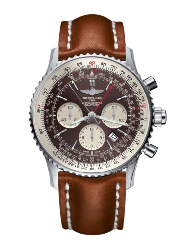 Breitling AB031021/Q615/439X/A20BA.1 : Navitimer Rattrapante Stainless Steel / Panamerican Bronze / Calf / Pin