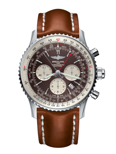 Breitling AB031021/Q615/440X/A20D.1 : Navitimer Rattrapante Stainless Steel / Panamerican Bronze / Calf / Folding