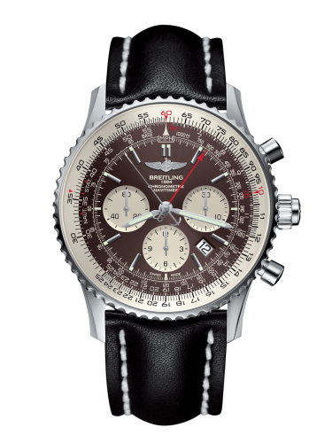 Breitling AB031021/Q615/441X/A20BA.1 : Navitimer Rattrapante Stainless Steel / Panamerican Bronze / Calf / Pin