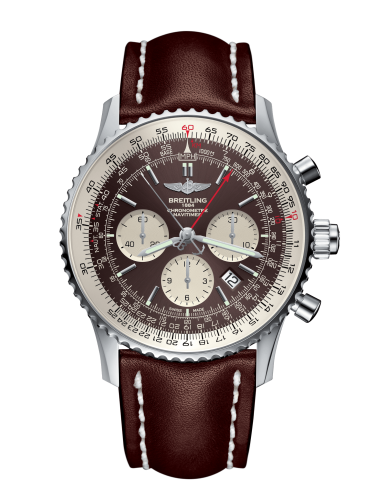 Breitling AB031021/Q615/443X/A20BA.1 : Navitimer Rattrapante Stainless Steel / Panamerican Bronze / Calf / Pin