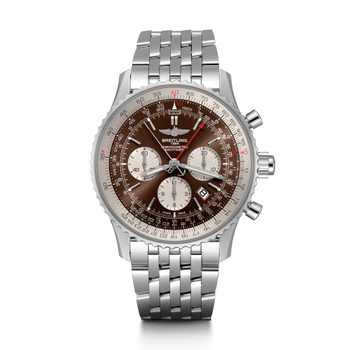 Breitling AB0310211Q1A1 : Navitimer Rattrapante Stainless Steel / Panamerican Bronze / Bracelet