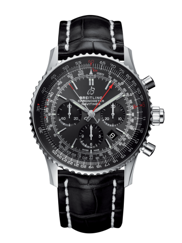 Breitling AB03102A1F1P1 : Navitimer Rattrapante Stainless Steel / Stratos Gray / Croco / Folding / Boutique Edition